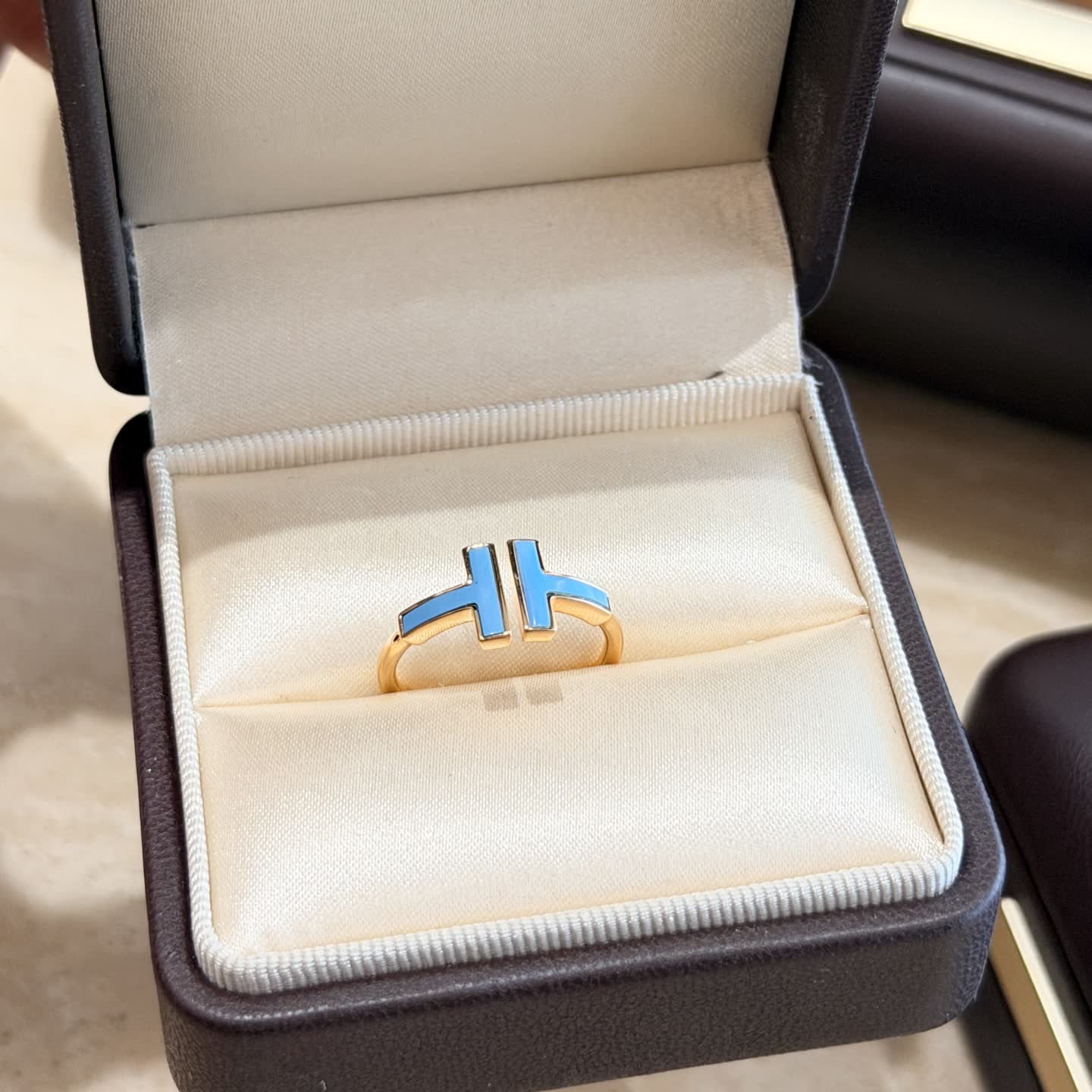 Tiffany & Co. Blue Enamel Ring